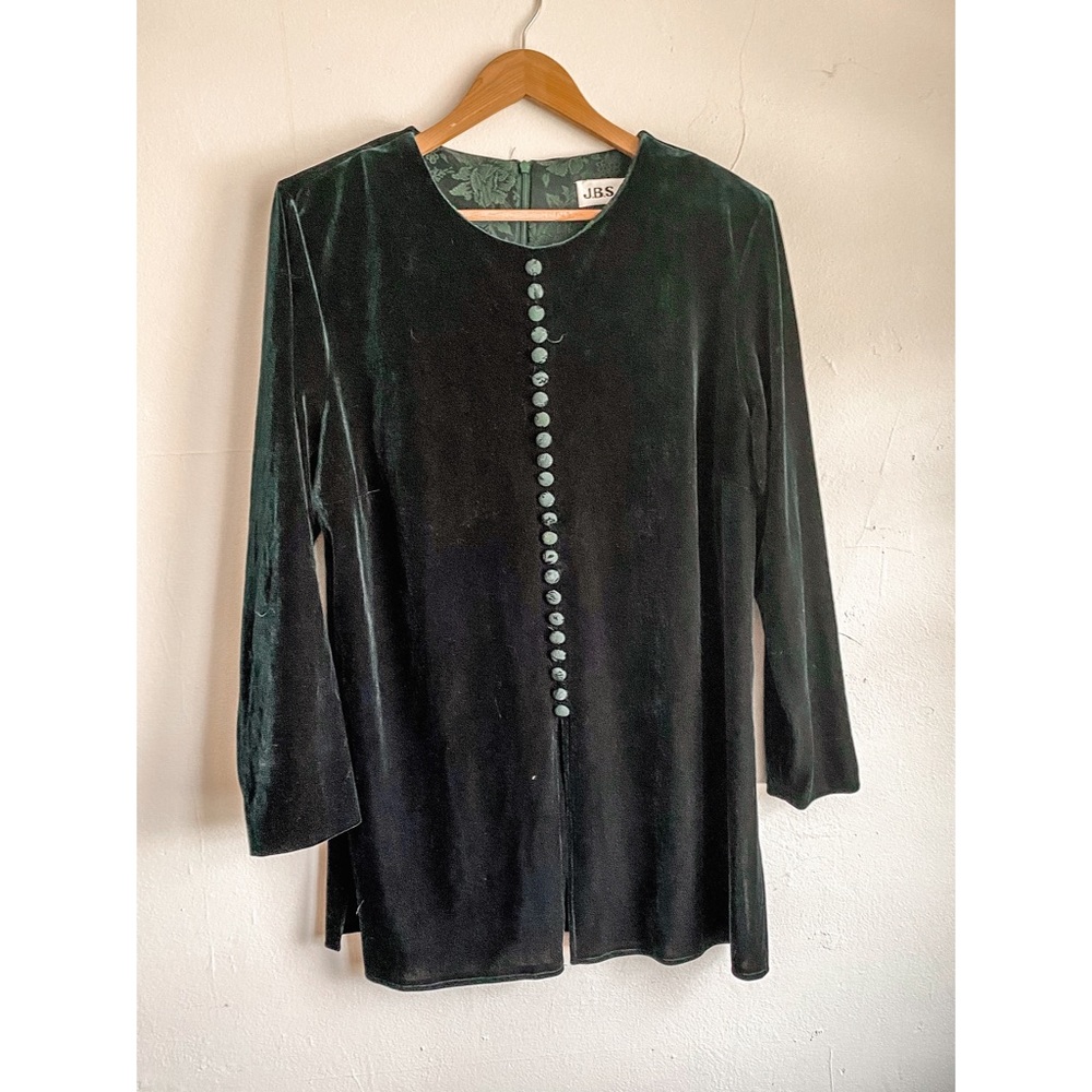 Vintage 90s green velvet tunic